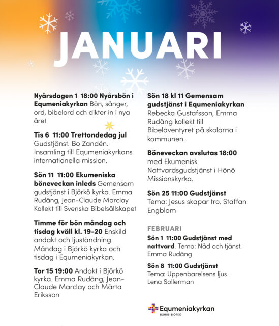 Månadsaffisch för januari
