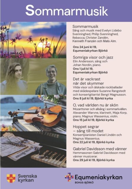 Välkommen till sommarmusik i Björkös kyrkor