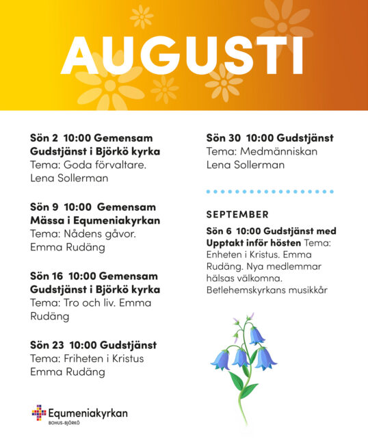 Månadsaffisch för augusti