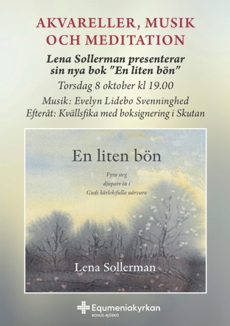 Lena Sollerman presenterar sin nya bok ”En liten bön”8 oktober kl. 19.00